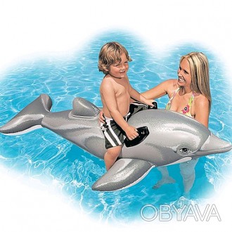 
Детский надувной плотик Intex 58535 Дельфин
Наверное, любой малыш мечтает прока. . фото 1