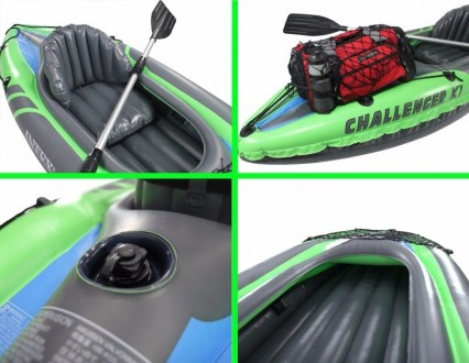 
Надувная байдарка Challenger K1 Kayak производства компании INTEX - известного . . фото 6