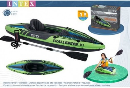 
Надувная байдарка Challenger K1 Kayak производства компании INTEX - известного . . фото 8