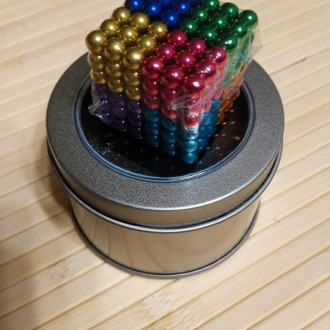 Неокуб (NeoCube) в боксе Silver 216 шариков по 5 мм Радужный
Неокубик состоит из. . фото 5