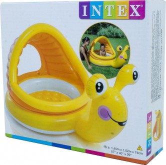 Детский бассейн "Lazy Snail Shade Baby Pool" Intex 57124 - это надувной бассейн . . фото 5