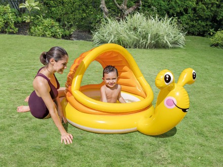 Детский бассейн "Lazy Snail Shade Baby Pool" Intex 57124 - это надувной бассейн . . фото 3