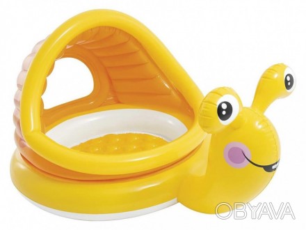 Детский бассейн "Lazy Snail Shade Baby Pool" Intex 57124 - это надувной бассейн . . фото 1