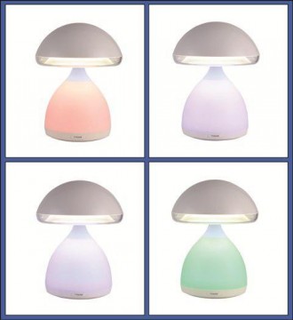 Автономная многоцветная LED лампа в форме гриба с пружинистой шляпкой со встроен. . фото 6