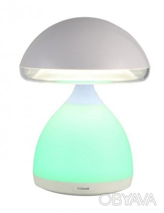 Автономная многоцветная LED лампа в форме гриба с пружинистой шляпкой со встроен. . фото 1