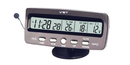 Автомобильные часы с термометром и вольтметром VST 7045V
Универсальный прибор, с. . фото 3