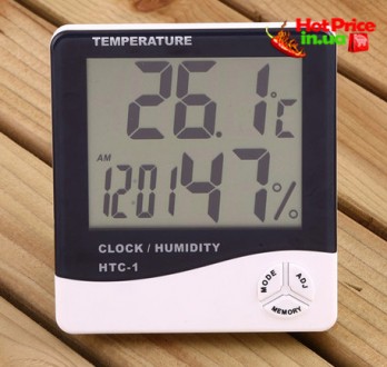 Часы Термометр Гигрометр HTC-1 3в1
Описание:
Универсальный цифровой измеритель в. . фото 2