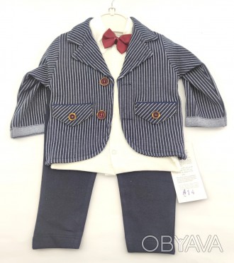 
Турецький нарядний костюм для хлопчика. В комплект входить штани, піджак і футб. . фото 1
