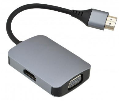 Особенности:
Переходник HDMI — HDMI / VGA / Jack 3.5 мм / micro USB является нез. . фото 4