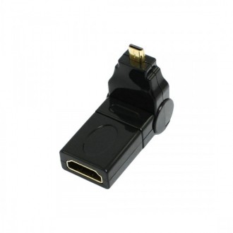 
HDMI F to micro HDMI M соединитель переходник адаптер угловой поворотный (на 36. . фото 4