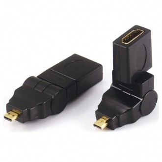 
HDMI F to micro HDMI M соединитель переходник адаптер угловой поворотный (на 36. . фото 3