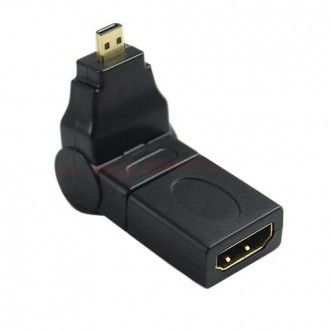 
HDMI F to micro HDMI M соединитель переходник адаптер угловой поворотный (на 36. . фото 2