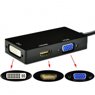 Особенности:
Переходник Display Port — HDMI/DVI/VGA является незаменимым компань. . фото 4