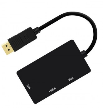 Особенности:
Переходник Display Port — HDMI/DVI/VGA является незаменимым компань. . фото 3
