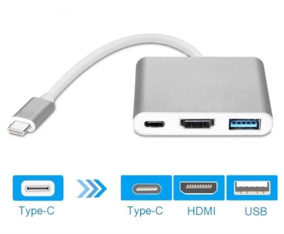  Адаптер USB Type-C — HDMI / USB 3.0 / USB Type-C предназначен для современных н. . фото 2