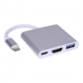  Адаптер USB Type-C — HDMI / USB 3.0 / USB Type-C предназначен для современных н. . фото 3