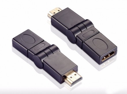 
HDMI F to HDMI M соединитель переходник адаптер угловой поворотный (на 360 град. . фото 4