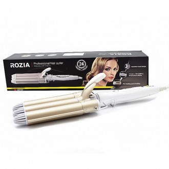 Потрійна Плойка для волосся Rozia HR 722 (Gold). Київ. фото 1 Потрійна Плойка для волосся Rozia HR 722 (Gold). Київ. фото 1