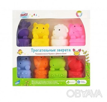 Игрушки для ванной "Трогательные зверята". В наборе 8 резиновых игрушек для купа. . фото 1