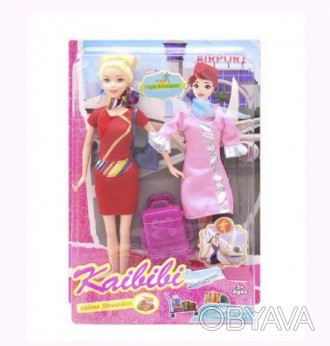 Кукла-стюардесса "Kaibibi". В наборе: кукла со сменным платьем, чемоданчик.. . фото 1