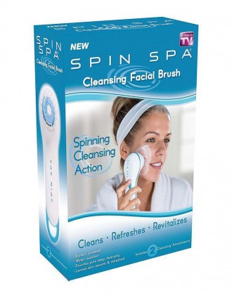 Набор для умывания Spin Spa 2 насадки (White Blue) / массажная щетка для лица. Киев. фото 1 Набор для умывания Spin Spa 2 насадки (White Blue) / массажная щетка для лица. Киев. фото 1