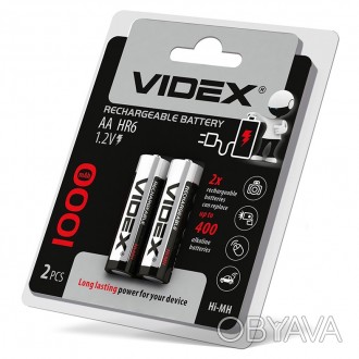 Аккумулятор Videx AA 1000 mAh NI-MH имеет никель-металлогидридную основу и не по. . фото 1