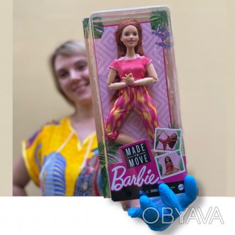  
Оригинальная Рыжая Кукла Барби Йога из серии "Двигайся как Я" Barbie Made to M. . фото 1