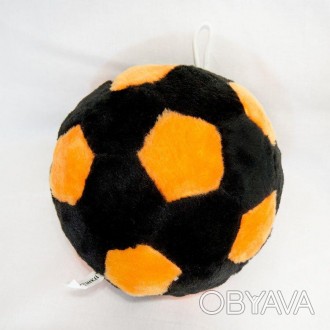 Мягкая игрушка Мячик черно-оранжевый от украинского производителя Золушка мягкая. . фото 1