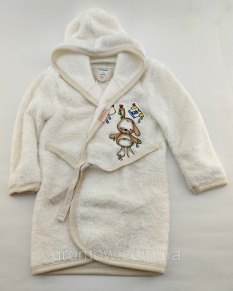 Банный халат детский для купания 2, 3, 4 года махровый кофе с молоком (ХДН59). Хмельницкий. фото 1 Банный халат детский для купания 2, 3, 4 года махровый кофе с молоком (ХДН59). Хмельницкий. фото 1