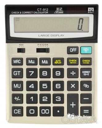  Калькулятор CT-912 это большой настольный калькулятор, который поможет с вычисл. . фото 1