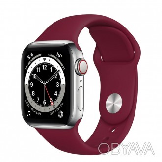 Ремешок силиконовый Sport Band 38mm | 40mm Marsala 
для Apple Watch SE | 6 | 5 |. . фото 1