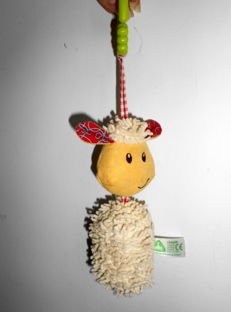 Погремушка подвеска колокольчик овечка  ELC 
Ушки шелестящие, в тельце мелодичн. . фото 7