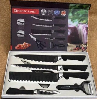Відчуй себе шеф-кухарем з набором ножів від Forging Family. Рельєфні ножі викона. . фото 8