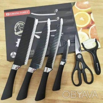 Відчуй себе шеф-кухарем з набором ножів від Forging Family. Рельєфні ножі викона. . фото 1