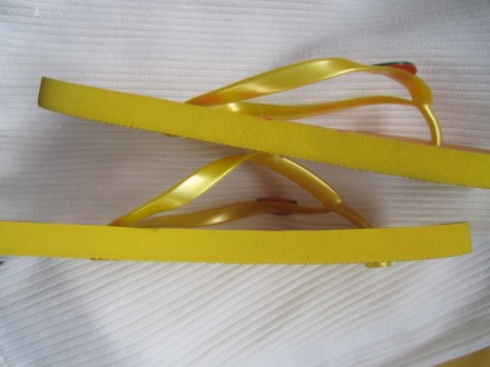 Яркие желтые в арбузах вьетнамки,р.40, длина от начала до конца 26.5см.. . фото 7