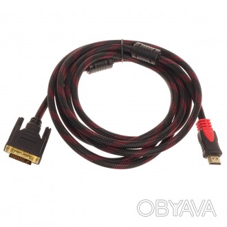 
 
Кабель HDMI DVI-D 1,5м используют для подключения DVI и HDMI устройств, такие. . фото 1