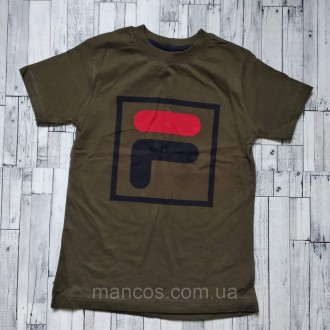 Футболка на мальчика Fila хаки. Кривий Ріг. фото 1 Футболка на мальчика Fila хаки. Кривий Ріг. фото 1
