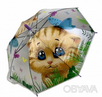 Детский веселый зонт c изображениями порадует и защитит вашего ребенка от дождя . . фото 1