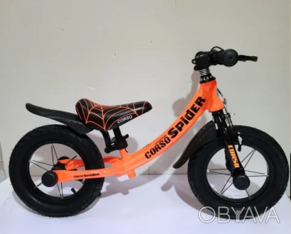 Беговел 97517 велобег детский CORSO 12 дюймов, алюминиевый с ручным тормозом и к. . фото 1