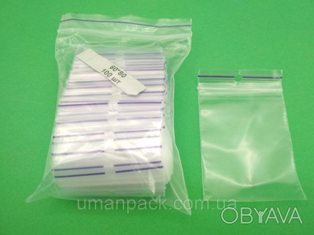 Пакет с замком Zip-lock (с отверстием) 6x8(100шт) (1 пачка)