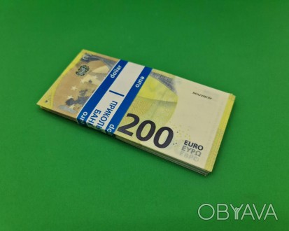 Деньги сувенирные подарочные 200 евро. . фото 1