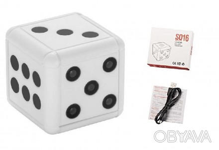 Мини-камера SQ16 "игральные кости" (white)
 
Микро размеры 2x2x2 см / Высокое ка. . фото 1