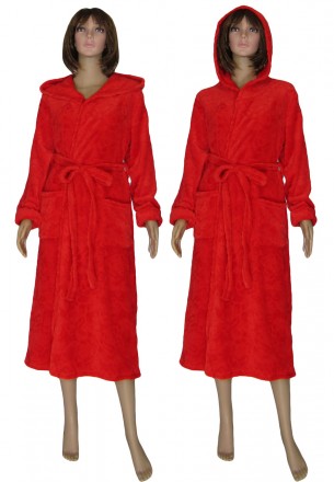 Халат махровый длинный для девочки подростка 18040 Tiffani Red, р.р.40-56 50. Днепр. фото 1 Халат махровый длинный для девочки подростка 18040 Tiffani Red, р.р.40-56 50. Днепр. фото 1