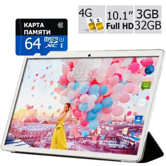 Планшет — телефон Adronix MT104 Silver 3GB/32 GB LTE IPS 10/1" Full HD+Чехол-книжка + Карта пам'яті 64GB. Дніпро. фото 1 Планшет — телефон Adronix MT104 Silver 3GB/32 GB LTE IPS 10/1" Full HD+Чехол-книжка + Карта пам'яті 64GB. Дніпро. фото 1