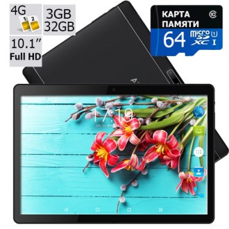 Планшет — телефон Adronix MT104 Matte Black 3 GB/32 GB LTE IPS 10/1" Full HD (LITE) + Карта пам'яті 64GB. Дніпро. фото 1 Планшет — телефон Adronix MT104 Matte Black 3 GB/32 GB LTE IPS 10/1" Full HD (LITE) + Карта пам'яті 64GB. Дніпро. фото 1