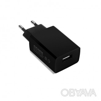 Мережевий зарядний пристрій Black, 1xUSB, 5V / 2A 
	Тип : мережеве зарядний прис. . фото 1