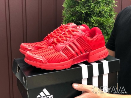 Кроссовки мужские красные Adidas Climacool
Материал верха: сетка 
Материал подош. . фото 1