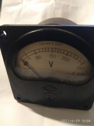 Вольтметр змінного струму Э8021 250В 1973 Кл 2,5. Херсон. фото 1 Вольтметр змінного струму Э8021 250В 1973 Кл 2,5. Херсон. фото 1