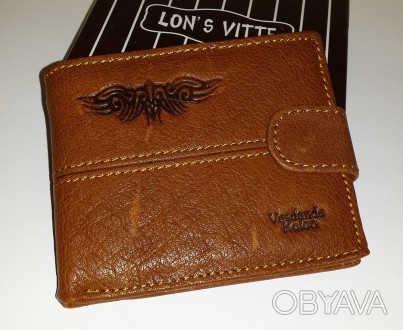 
Фирменный мужской кошелёк Lon`s vitte, модель: Vesdande 8146 из натуральной кож. . фото 1