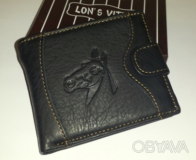 
Фирменный мужской кошелёк Lon`s vitte, модель: Horse F9250 из натуральной кожи.. . фото 1